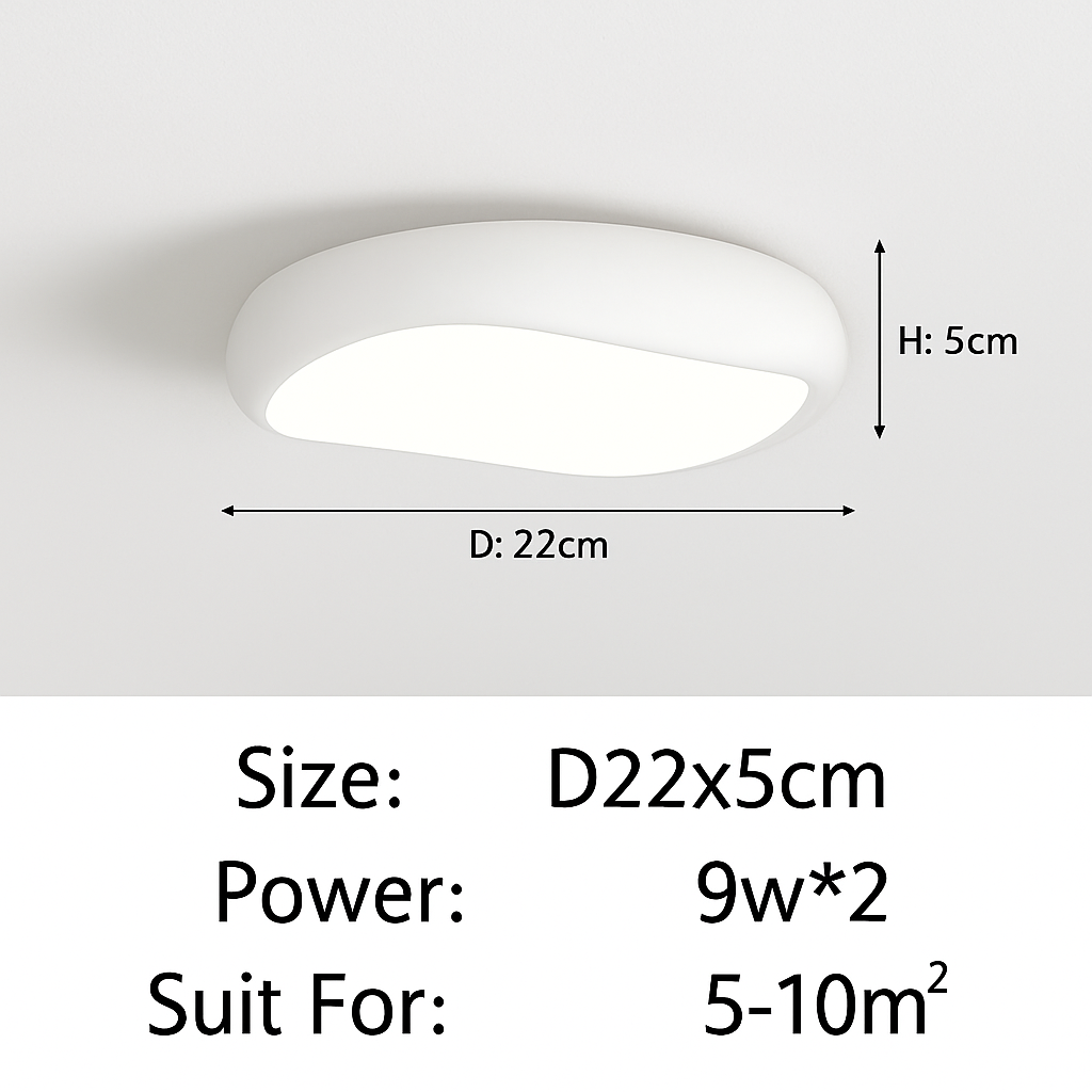 Modern minimalist round Nordic ceiling light - vue 26 sur 29