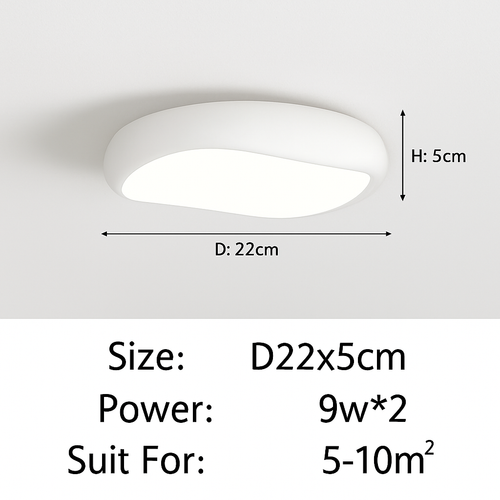 Modern minimalist round Nordic ceiling light - vue 26 sur 29
