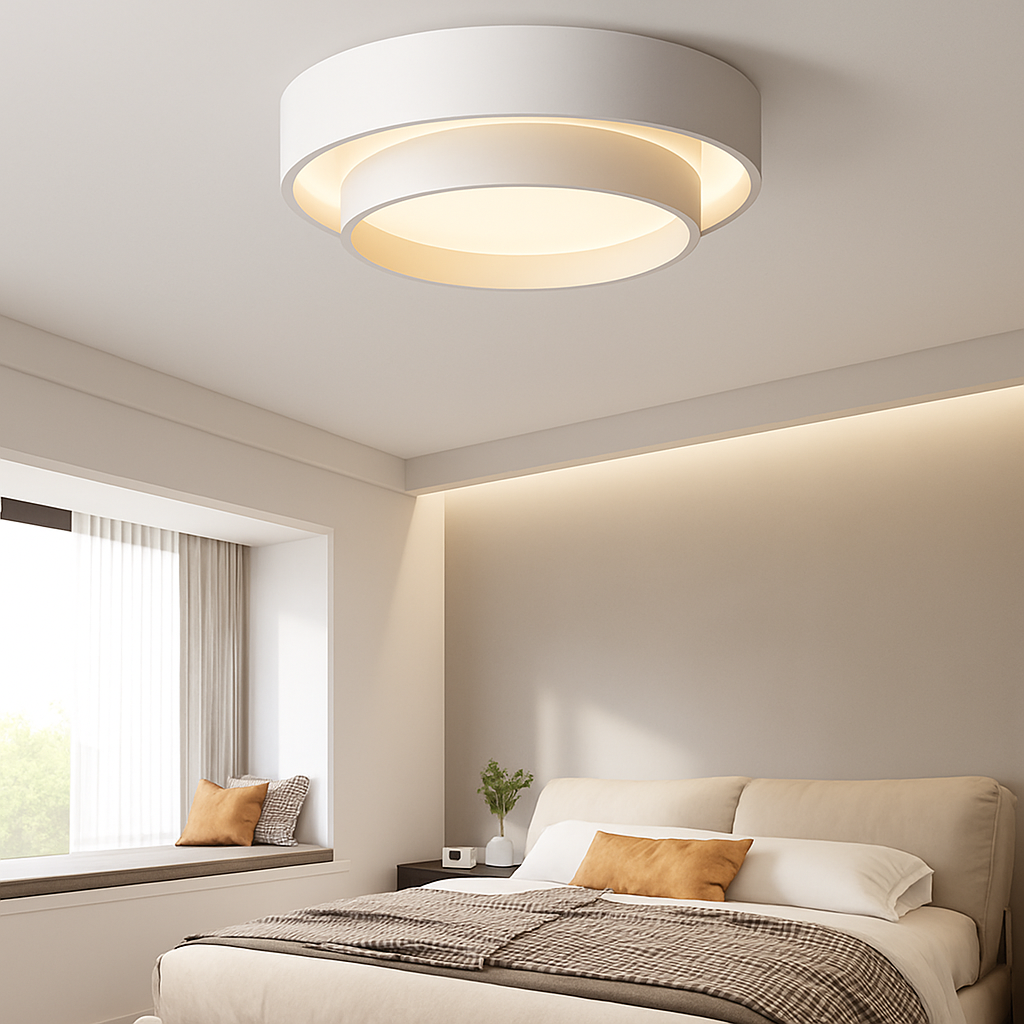 Plafonnier rond moderne led Art plafonnier Studio cuisine chambre allée balcon couloir blanc plafonnier design