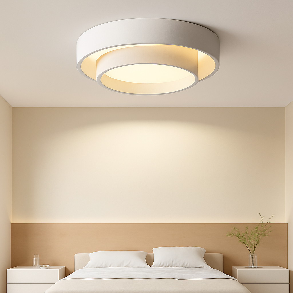 Plafonnier rond moderne led Art plafonnier Studio cuisine chambre allée balcon couloir blanc plafonnier design - vue 5 sur 8