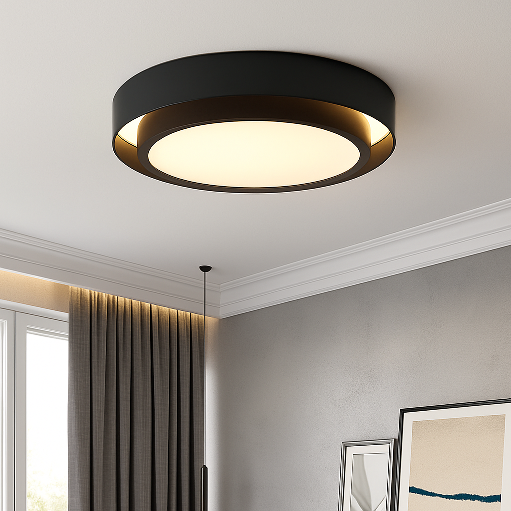 Plafonnier rond moderne led Art plafonnier Studio cuisine chambre allée balcon couloir blanc plafonnier design