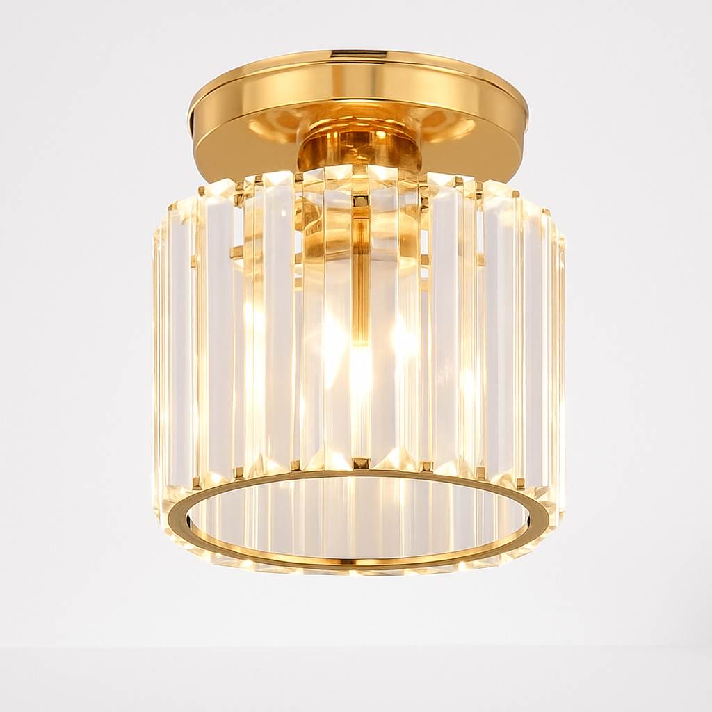 Plafonnier rond ou carré en cristal de verre Luxury - vue 11 sur 11