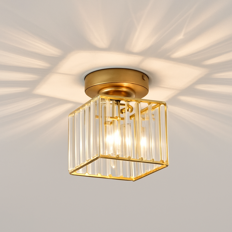 Plafonnier rond ou carré en cristal de verre Luxury