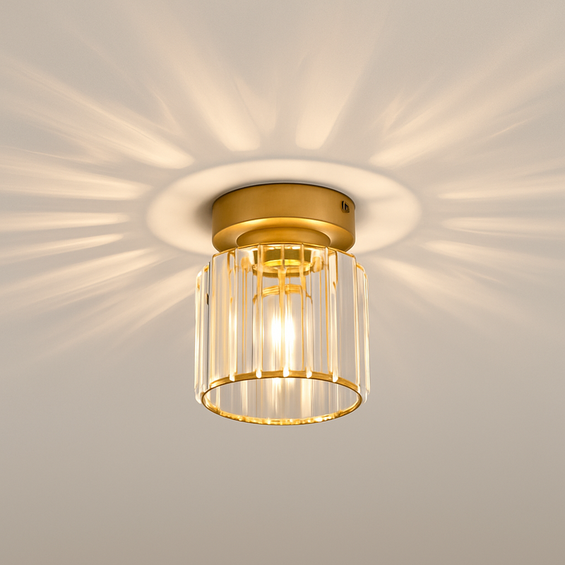 Plafonnier rond ou carré en cristal de verre Luxury