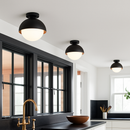 plafonnier semi-encastré led design moderne luminaire décoratif d'intérieur