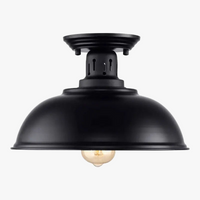 plafonnier style américain industriel rétro avec couvercle pot en maille de fer