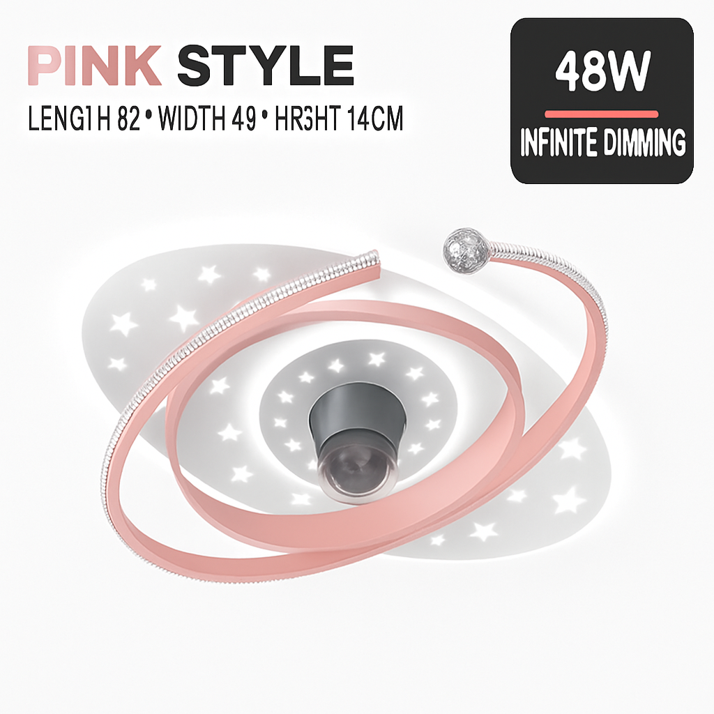 360-degree oscillating ceiling fan light with silent LED