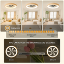 led ceiling fan with timer, remote control, and reversible blades