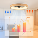 led ceiling fan with timer, remote control, and reversible blades