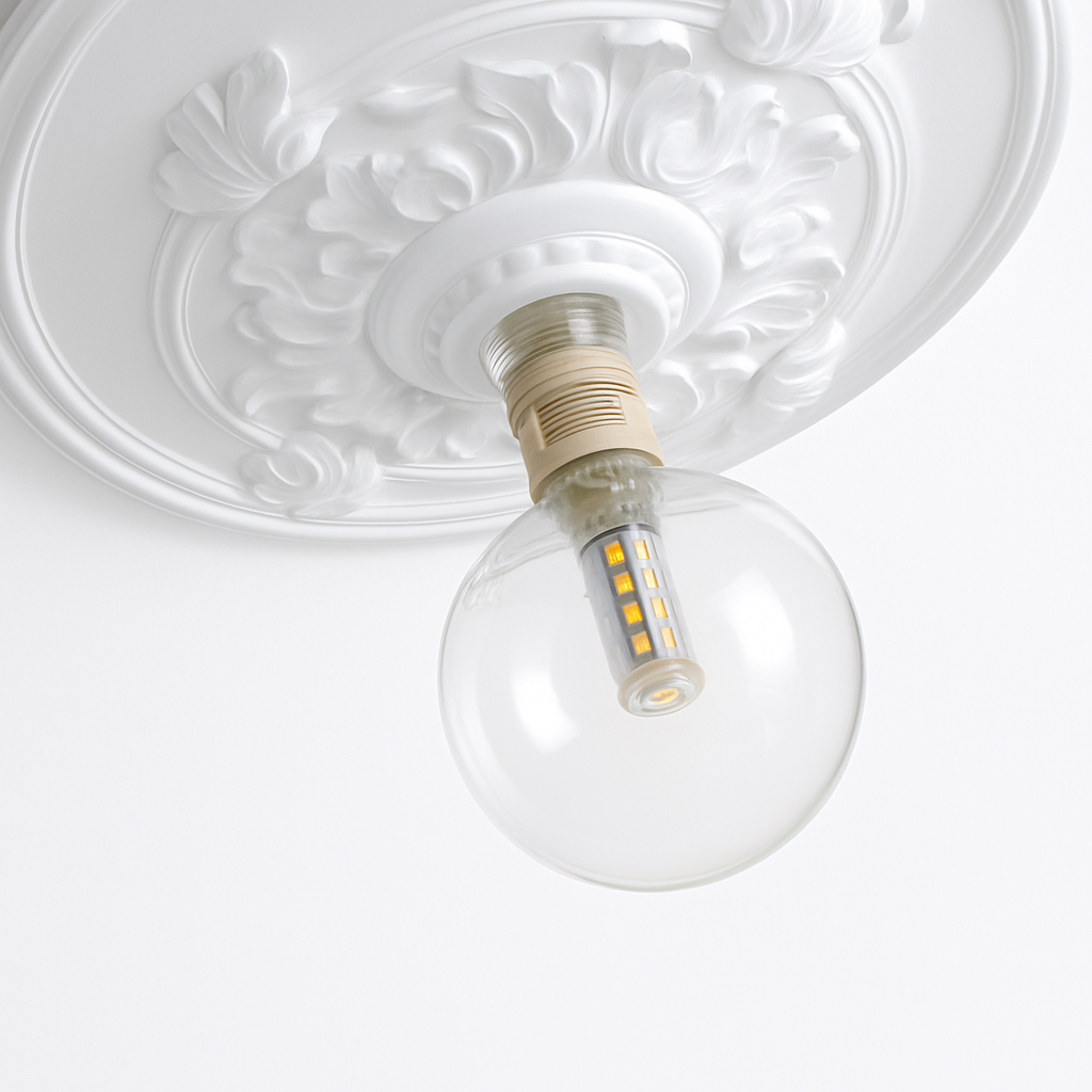 plafonnier vintage français simple moderne avec éclairage sculpté - vue 4 sur 8