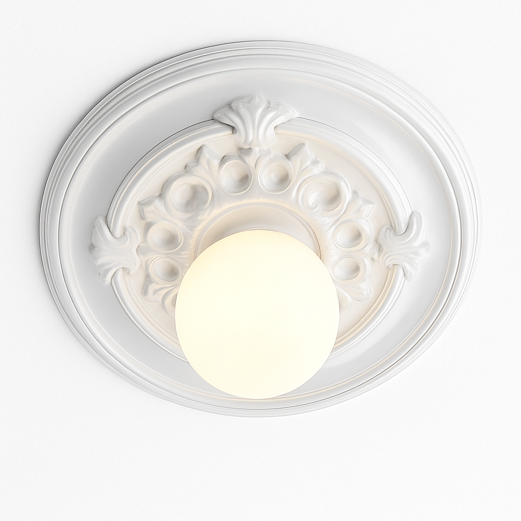 plafonnier vintage français simple moderne avec éclairage sculpté - vue 6 sur 8