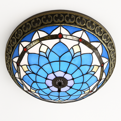 plafonnier vintage style art déco pour éclairage intérieur - vue 13 sur 14
