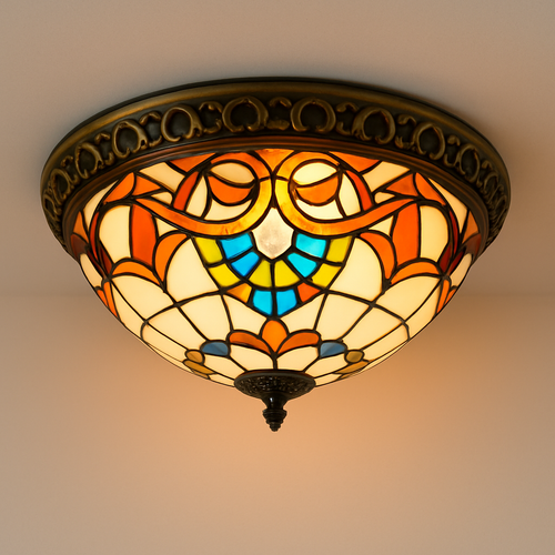 plafonnier vintage style art déco pour éclairage intérieur - vue 14 sur 14