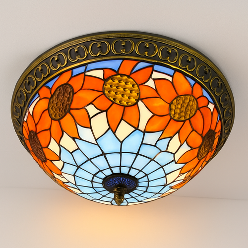 plafonnier vintage style art déco pour éclairage intérieur - vue 11 sur 14