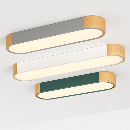 Plafonniers en bois décoratif télécommande panneaux - vue 4 sur 15