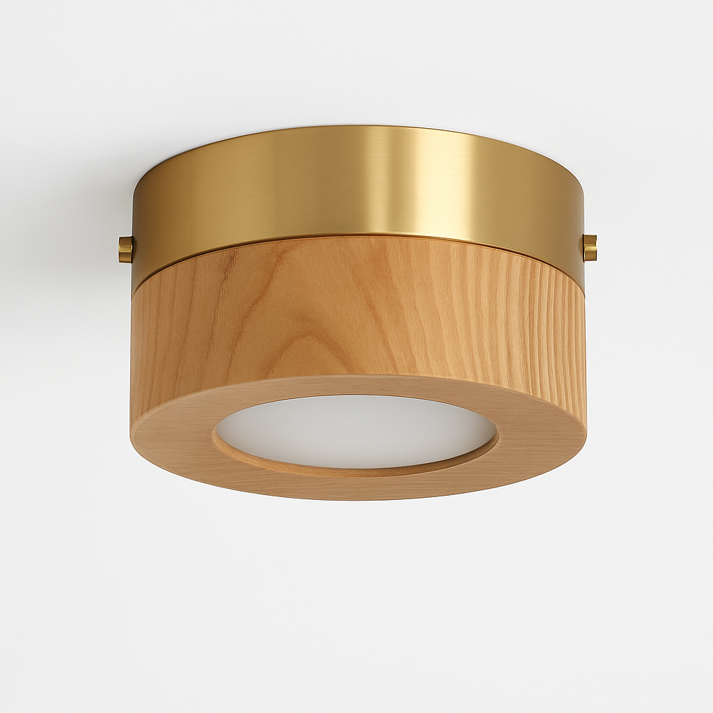 plafonniers en noyer et frêne avec led pour éclairage intérieur - vue 5 sur 10