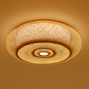plafonniers en rotin suspension lampe décorative art lustre abat-jour