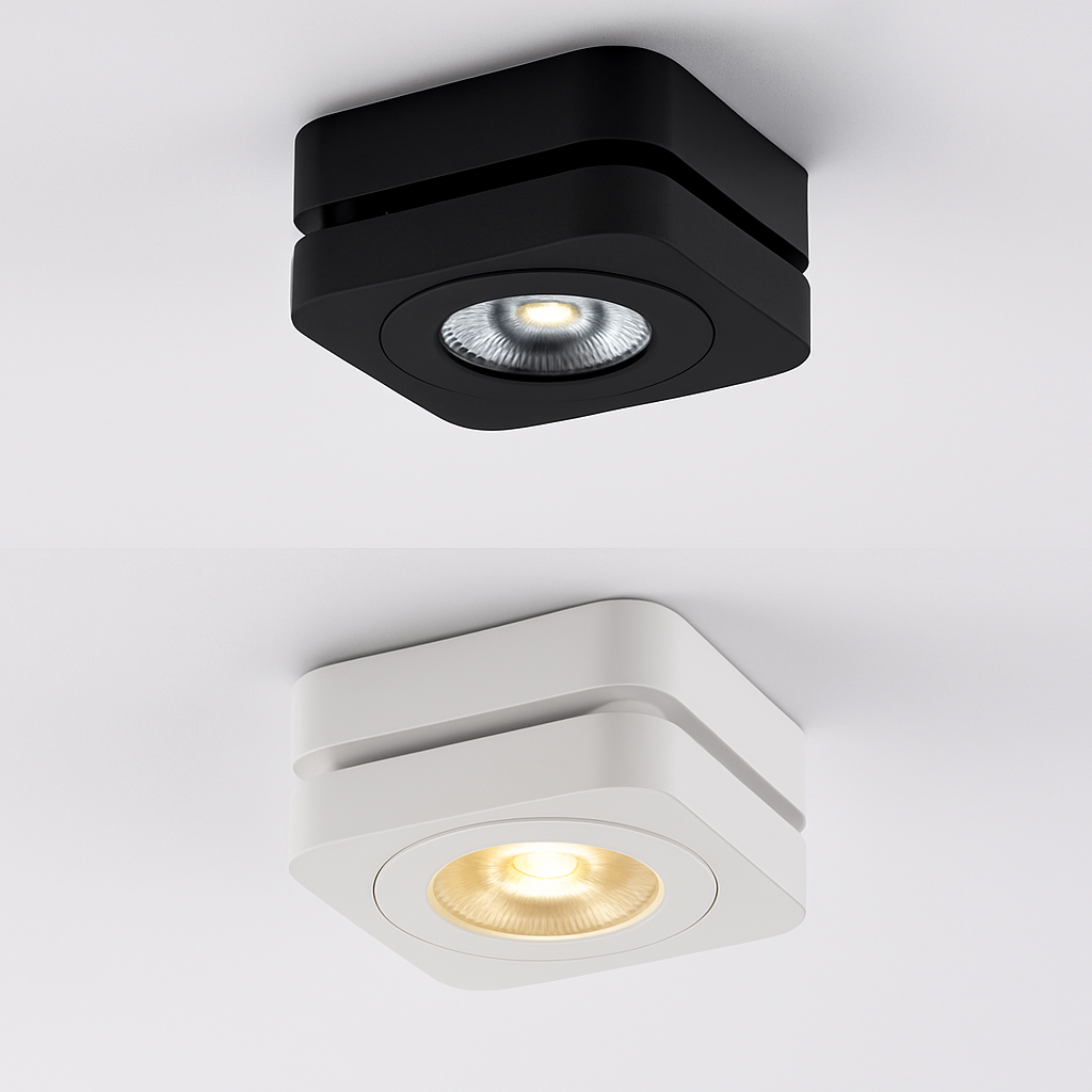Plafonniers LED Spot 360 degrés Rotation Downlights AC85-265V 7W 10W 12W 15W pliant COB LED Downlights monté en Surface - vue 4 sur 7