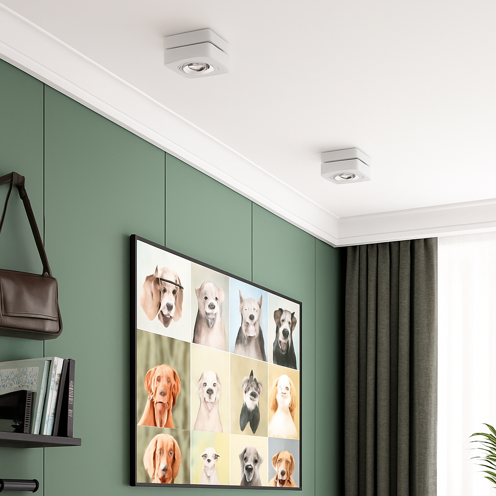 Plafonniers LED Spot 360 degrés Rotation Downlights AC85-265V 7W 10W 12W 15W pliant COB LED Downlights monté en Surface - vue 6 sur 7