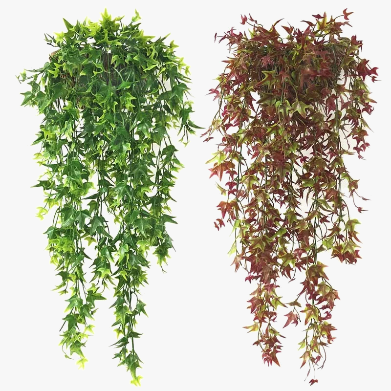 plante artificielle lierre décorative en feuille d'érable rouge
