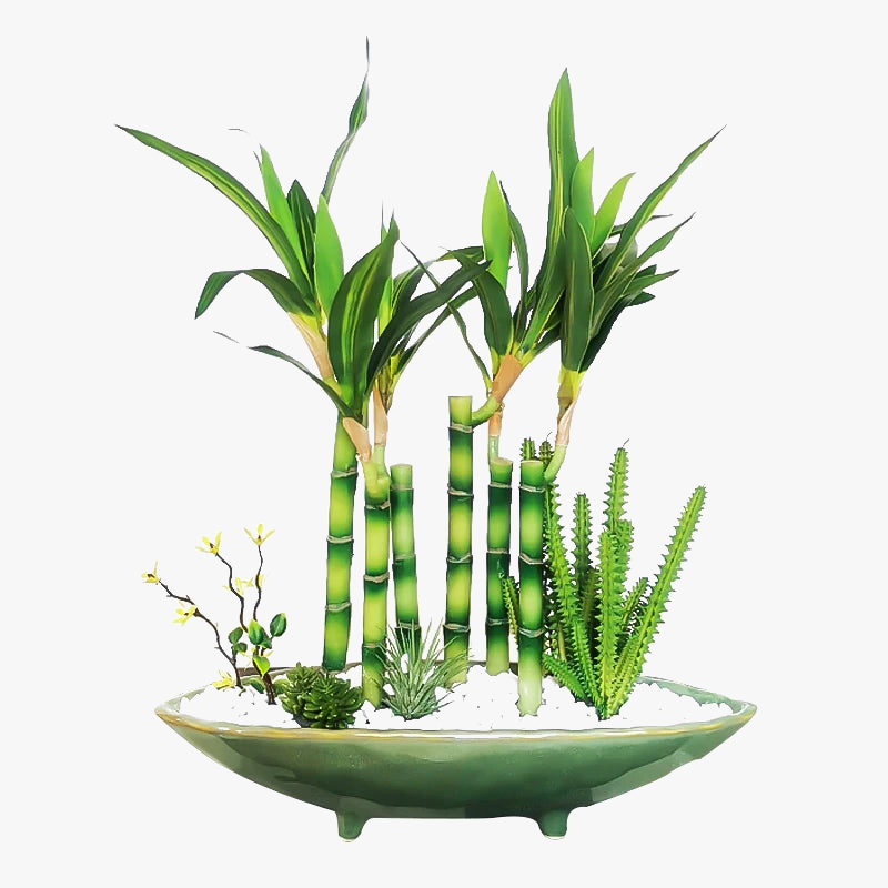 plantes artificielles en bambou pour décoration intérieure et extérieure