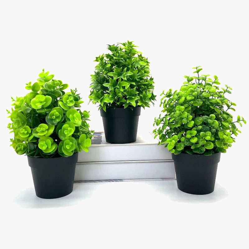plantes artificielles en pot pour décoration intérieure et extérieure