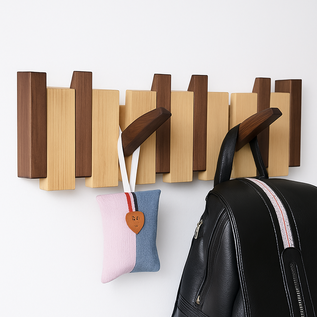 porte manteau mural créatif à suspendre pour entrée décorative - vue 4 sur 12