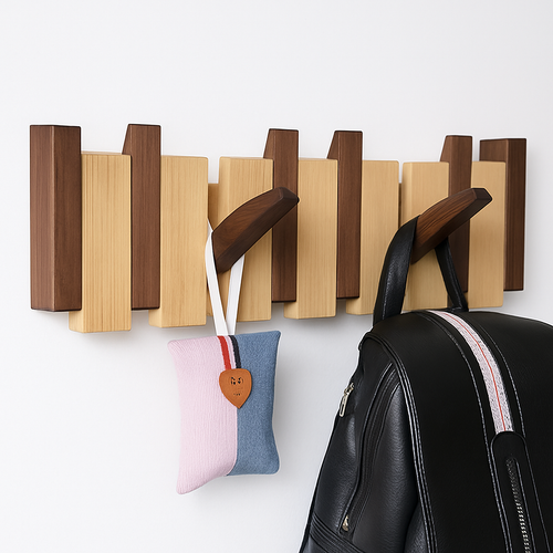 porte manteau mural créatif à suspendre pour entrée décorative