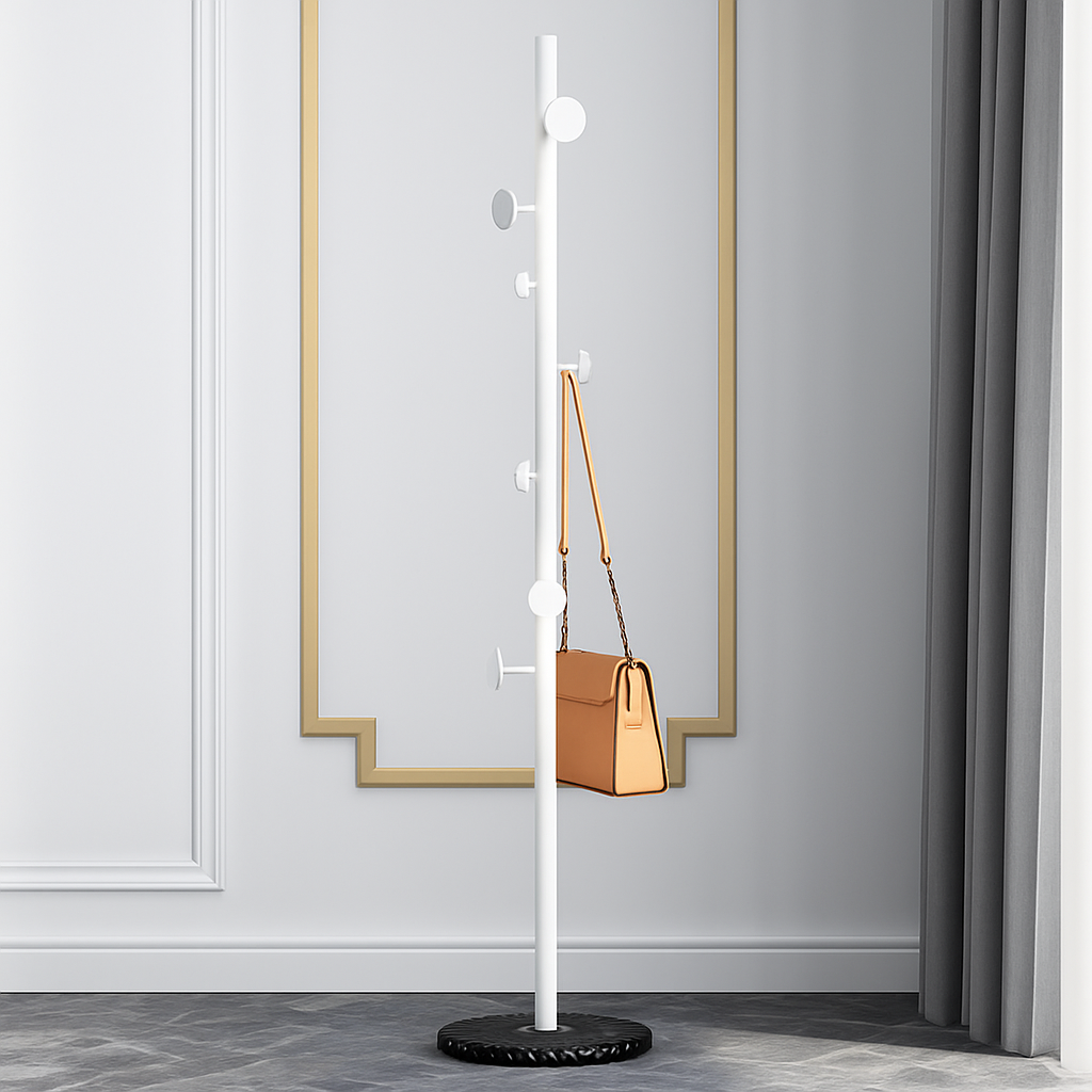 porte-manteau sur pied avec base en marbre pour vêtements - vue 13 sur 18