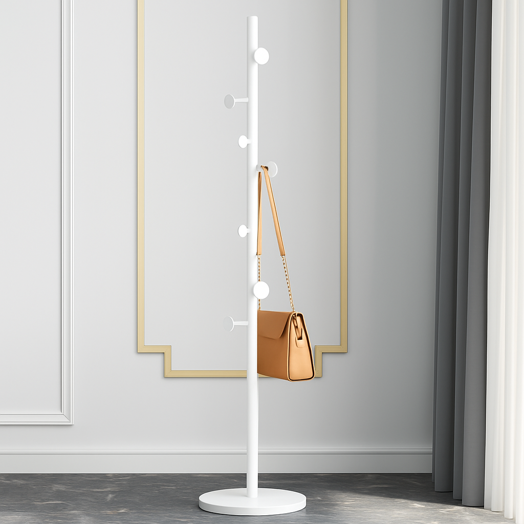 porte-manteau sur pied avec base en marbre pour vêtements - vue 16 sur 18