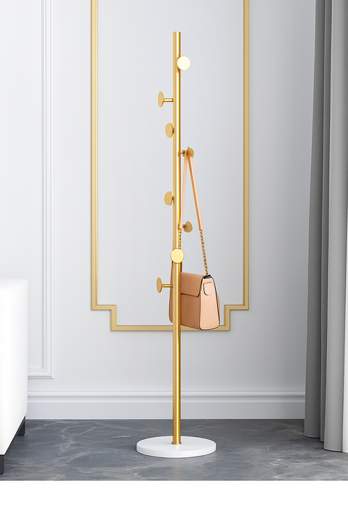 porte-manteau sur pied avec base en marbre pour vêtements