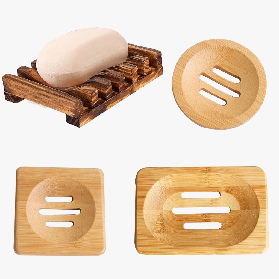 porte-savon en bois naturel pour éviter la moisissure