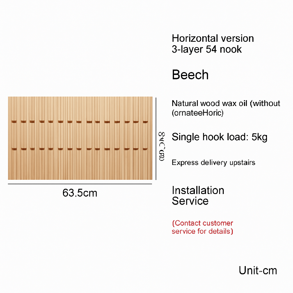 portemanteau mural créatif en bois avec crochets et cintres - vue 11 sur 15