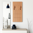 portemanteau mural créatif en bois avec crochets et cintres