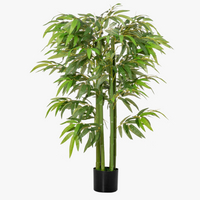 pot de fleurs en bambou avec roseaux artificiels pour décoration intérieure
