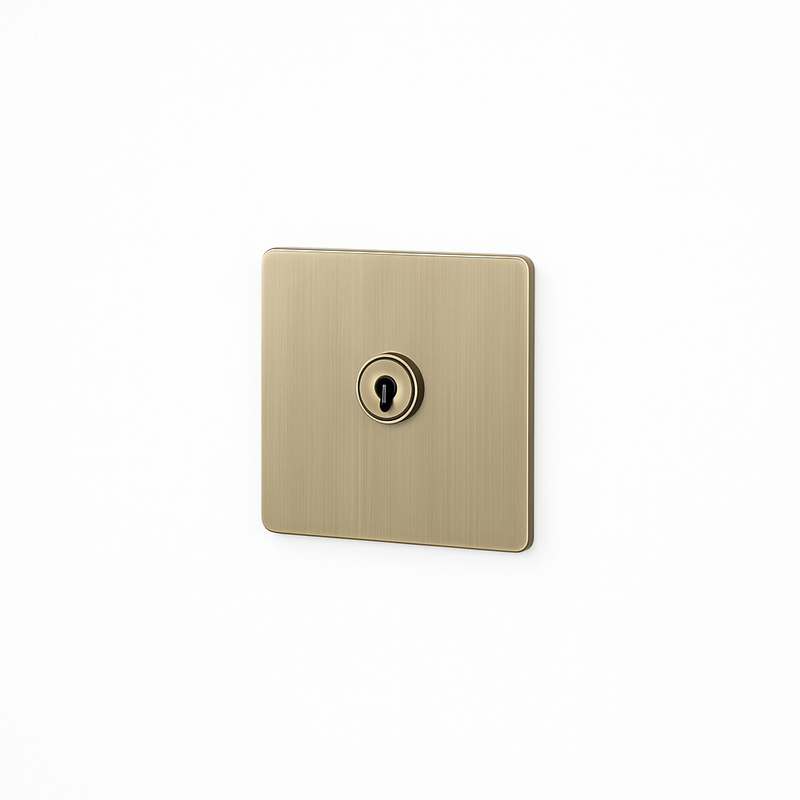 Prise double RJ45 en acier gris vieilli brossé bords arrondis