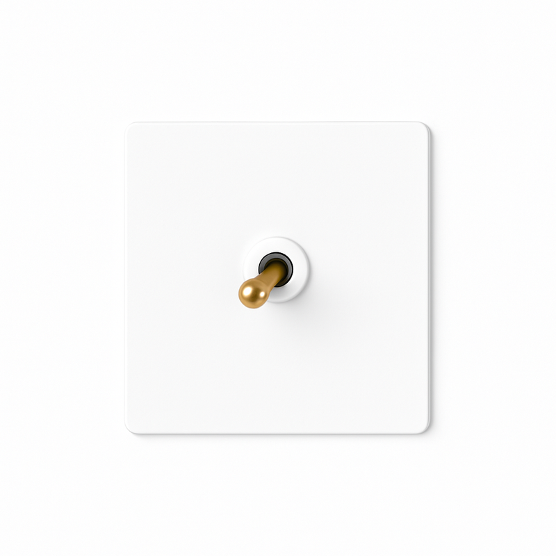 Prise électrique double en acier blanc mat bords arrondis