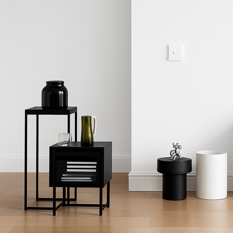 Prise électrique double en acier blanc mat bords arrondis