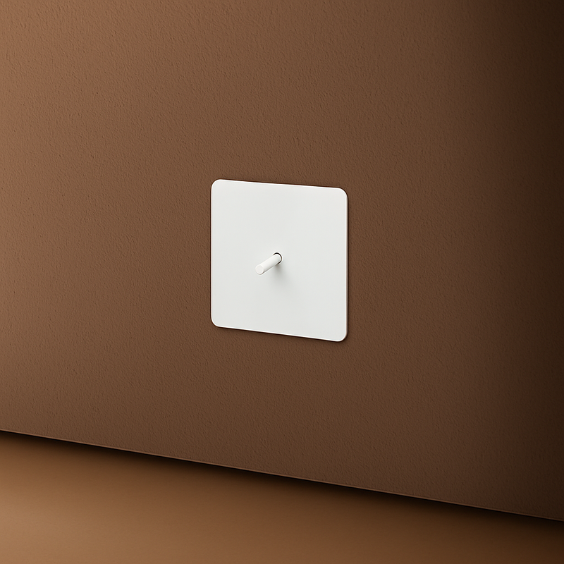 Prise électrique double (Europe) en acier blanc mat bords arrondis