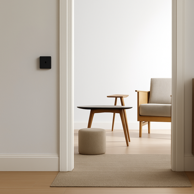 Prise électrique double (Europe) en acier noir brossé