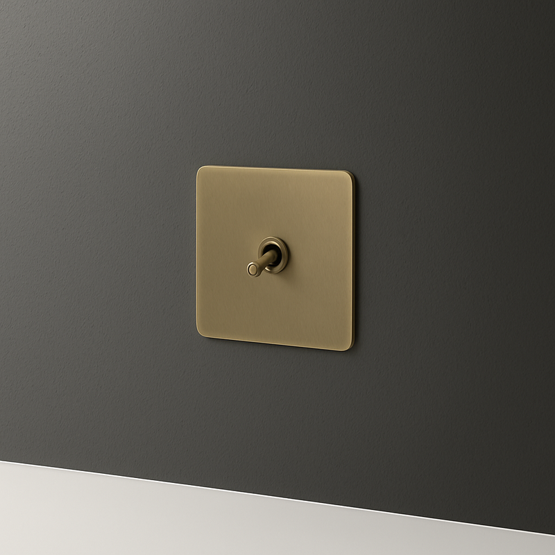 Prise électrique et double USB et USB type C en acier bronze vieilli bords arrondis