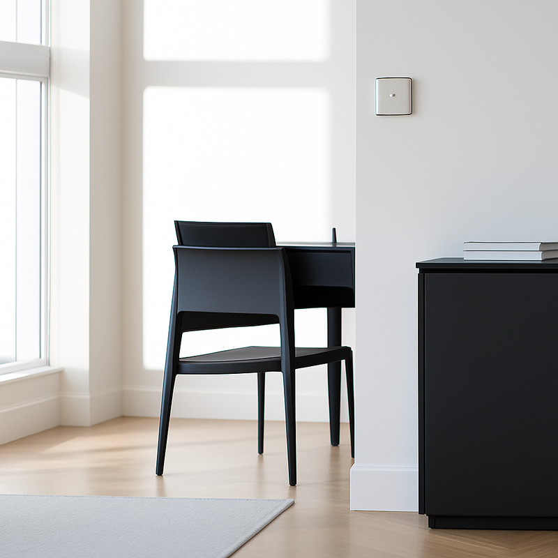 Prise électrique et double USB et USB type C en acier gris clair brossé bords arrondis