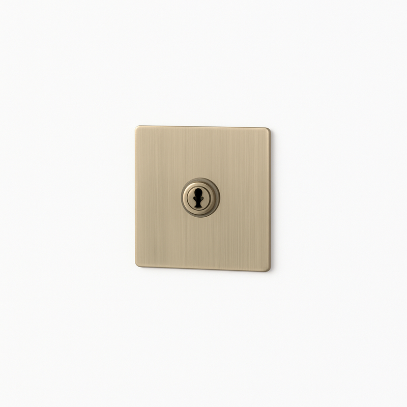 Prise électrique et double USB et USB type C en acier gris vieilli brossé bords arrondis