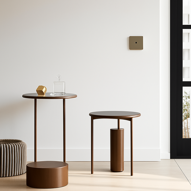 Prise électrique et double USB et USB type C en acier gris vieilli brossé bords arrondis