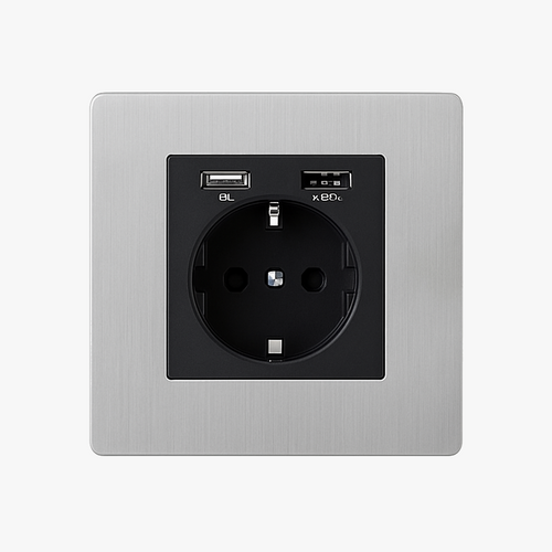 prise-lectrique-et-double-usb-et-usb-type-c-europe-en-acier-gris-clair-bross-bords-arrondis-0.png