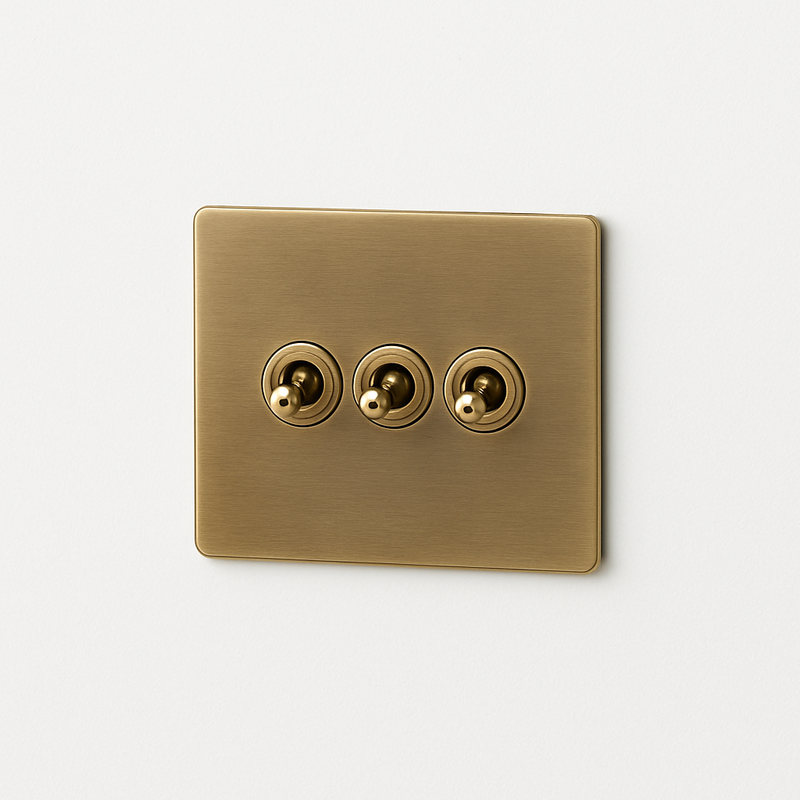 Prise électrique et double USB et USB type C (Europe) en acier gris vieilli bords arrondis