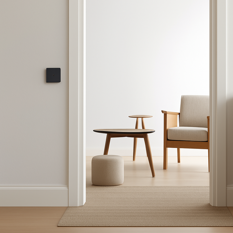 Prise électrique et double USB type C (Europe) en acier noir mat