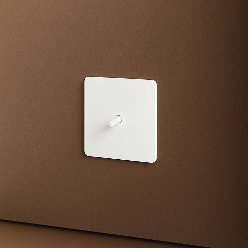 Prise RJ45 en acier blanc mat bords arrondis