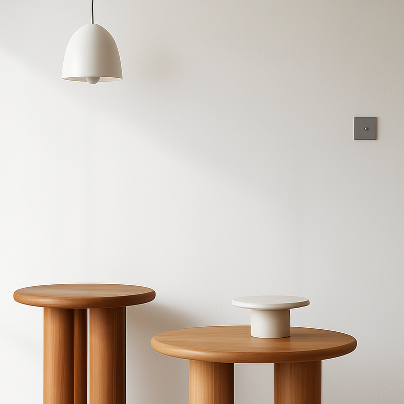 Prise TV en acier gris brossé