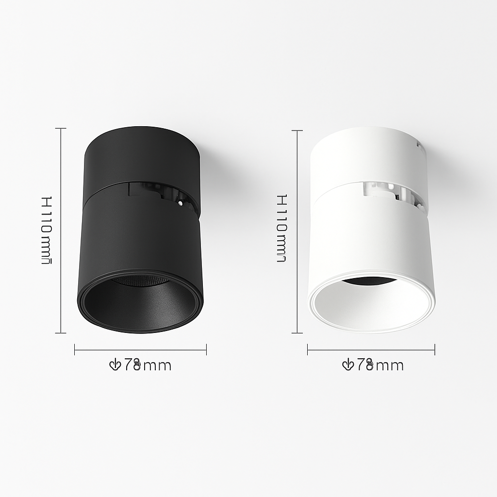 projecteurs led pliables angle réglable anti-éblouissement spots muraux - vue 5 sur 8